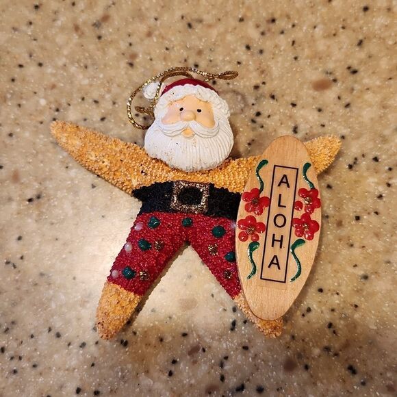Aloha Santa Christmas Ornament - Picture 1 of 3